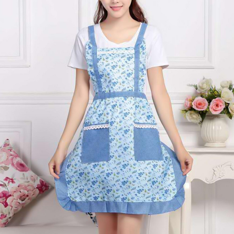 Жени Дама Възрастен Готварска Кухня Престилка Ресторант Домашно готвене Престилки Лигавник Рокля Трапезария Барбекю с джоб