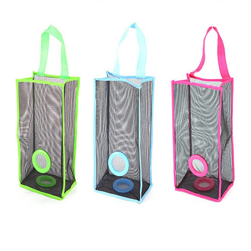 Чанта за съхранение Чанта за съхранение Висящо кошче за съхранение Кухня Поставка за торба за хранителни стоки Органайзер Найлонови торбички Диспенсър за съхранение 30x14,5x10cm