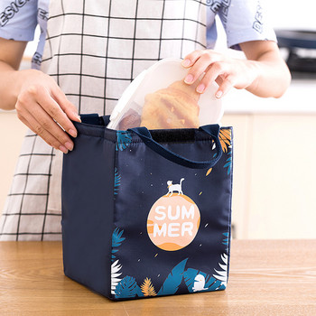 Карикатура Хладилна чанта за обяд за пикник Детски дамски термален органайзер за закуска Изолирана водоустойчива чанта за съхранение на кутия за обяд
