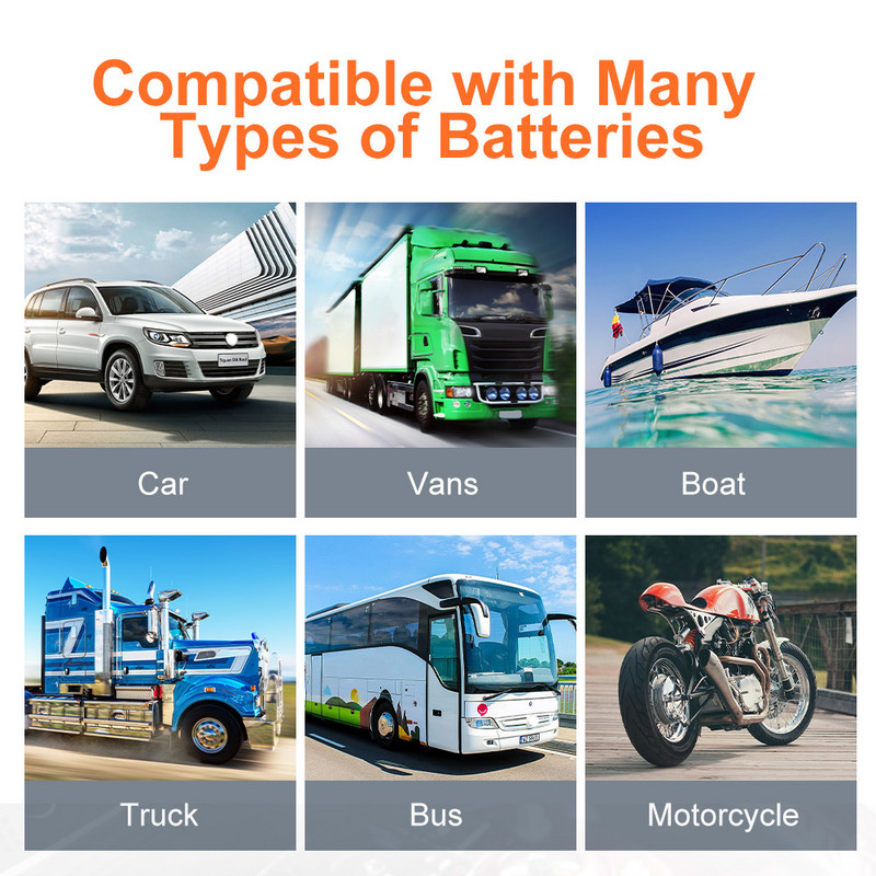 KONNWEI KW208 12V тестер за автомобилни акумулатори 100 до 2000CCA 12 волта Инструменти за батерии за автомобила Диагностичен инструмент за бързо зареждане