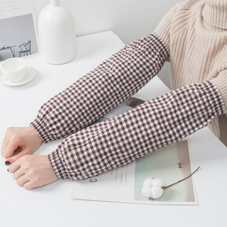 Чист памук Жакард Решетка Четири иглена работа Устойчив на мръсотия Антифаулинг Прахоустойчив Кухненски консумативи Ръкав Маншет Капак за ръце