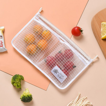 Мрежеста чанта за съхранение на хладилник Висяща чанта за съхранение Кухня Сортиране Многофункционална чанта за съхранение на хладилник Органайзер