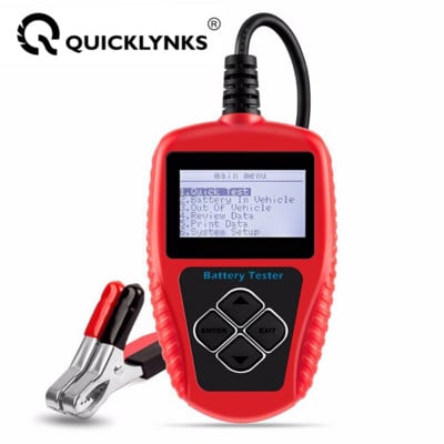 QUICKLYNKS BA101 12V 24V automašīnas akumulatora testeris ātrā pārbaude 2000CCA uzlādes un palaišanas pārbaude slodzes tests Auto Tool Car Checker PK KW650