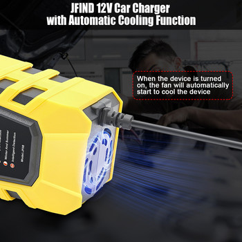 Jfind 12V Pulse Repair 6A Lead-acid lithium Car Battery Charger for Car/Motorcycle LCD Display тестер за батерии Fast Charge