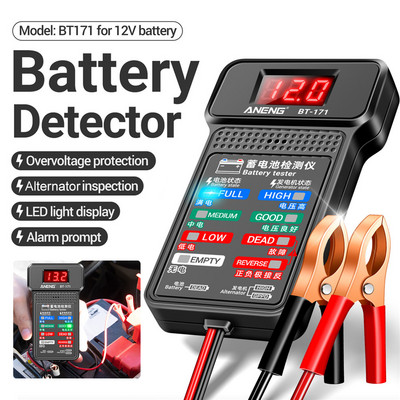 12V Car Battery Tester 100-2000CCA Battery Load Tester Οθόνη LCD Αυτόματη εκκίνηση Σύστημα φόρτισης Αναλυτής εναλλάκτη μπαταρίας