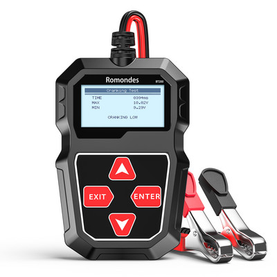 Romondes BT200 Tester baterie auto 12V 100-2000 CCA Sistem de baterie Detectează analizator automat al bateriei Instrument pentru baterii auto PK BM550