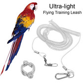Harnaș fierbinte pentru antrenament de păsări Macaw, frânghie flexibilă ultra-ușoară, inel pentru picioare anti-mușcătură, lesă de antrenament pentru păsări de papagal