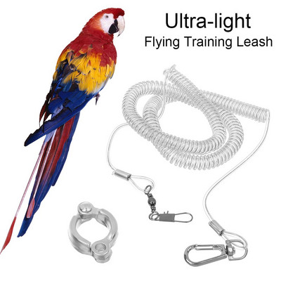 Hot Harness Bird Training Macaw Ultra-light Flexible Rope Anti-bite Leg Ring Parrot Bird Flying Training Leash