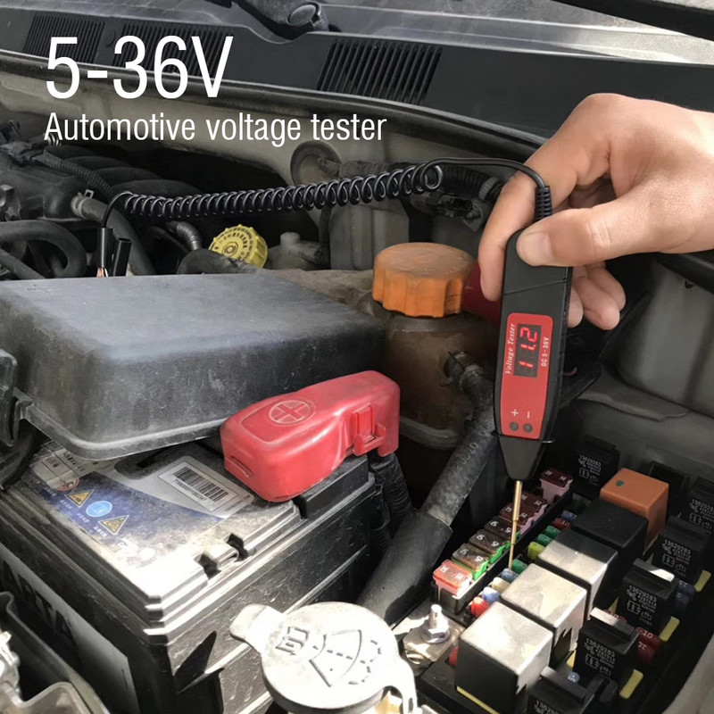 5-36V Цифров електромобилен предпазител Верига на сонда Тестер Волтметър Индикатор Химикалки Безконтактен тестер Аксесоар LED светлина