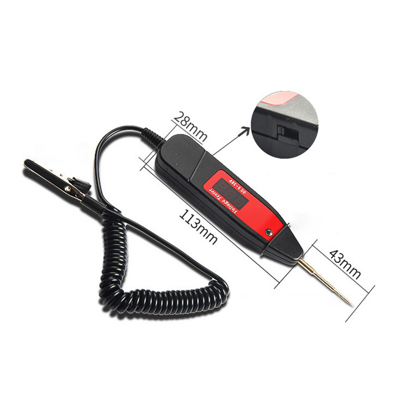 5-36V Цифров електромобилен предпазител Верига на сонда Тестер Волтметър Индикатор Химикалки Безконтактен тестер Аксесоар LED светлина