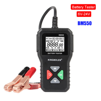 Tester de baterie auto 24V 6V 12V BM580/BM550 Test de pornire de încărcare Analizor de circuit CCA Kit de diagnosticare pentru motociclete Accesorii auto