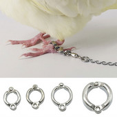 Inele de picior de papagal Inele de metal pentru picioare de pasăre Activitate de antrenament de muște în aer liber Clip de deschidere anti-pierdere Accesorii pentru lesă 0,35 până la 1,15 cm