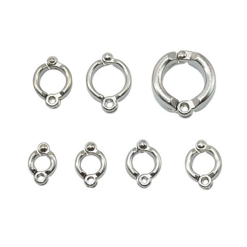 Пръстени за крака на папагали, метални пръстени за крака на домашни любимци, птици, дейности за обучение на летене на открито, защита от загуба, отваряща се скоба, аксесоари за каишка 0,35 до 1,15 см