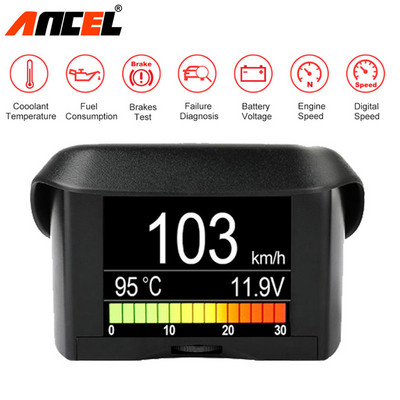 ANCEL A202 pardaarvuti autoskanner digitaalne ekraan kütusekulu temperatuuri näidik Kiirustesti OBD2 auto diagnostika tööriist