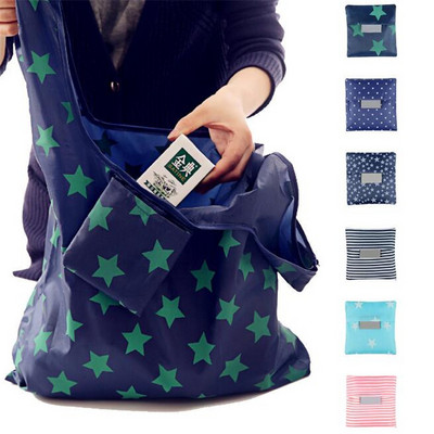 РАЗПРОДАЖБА Модна преносима дамска пазарска чанта с креативен печат Оксфорд плат сгъваема Дамска чанта Кухненски чанти за съхранение аксесоари за дома