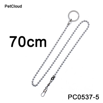 50/70/90cm Lanțuri din oțel inoxidabil pentru picioare de păsări Lesă de papagal Lanț de pasăre Coardă anti mușcătură Lant de suport Coarda de antrenament de zbor în aer liber