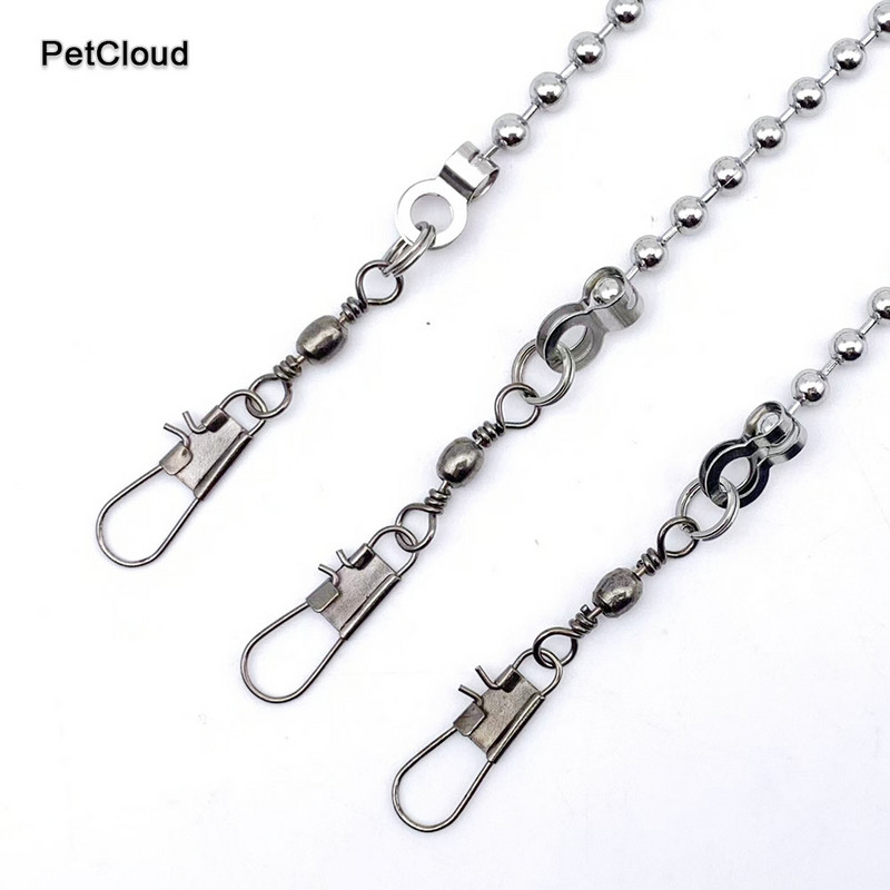 50/70/90cm Lanțuri din oțel inoxidabil pentru picioare de păsări Lesă de papagal Lanț de pasăre Coardă anti mușcătură Lant de suport Coarda de antrenament de zbor în aer liber