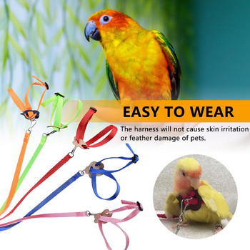 Cockatiel Harness Bird Leash For Parrots Pet Parrot Λουρί πουλιών Ρυθμιζόμενο Σχέδιο Εκπαίδευσης Αντι-Δάγκωμα Κατάλληλο για Mini Macaw και
