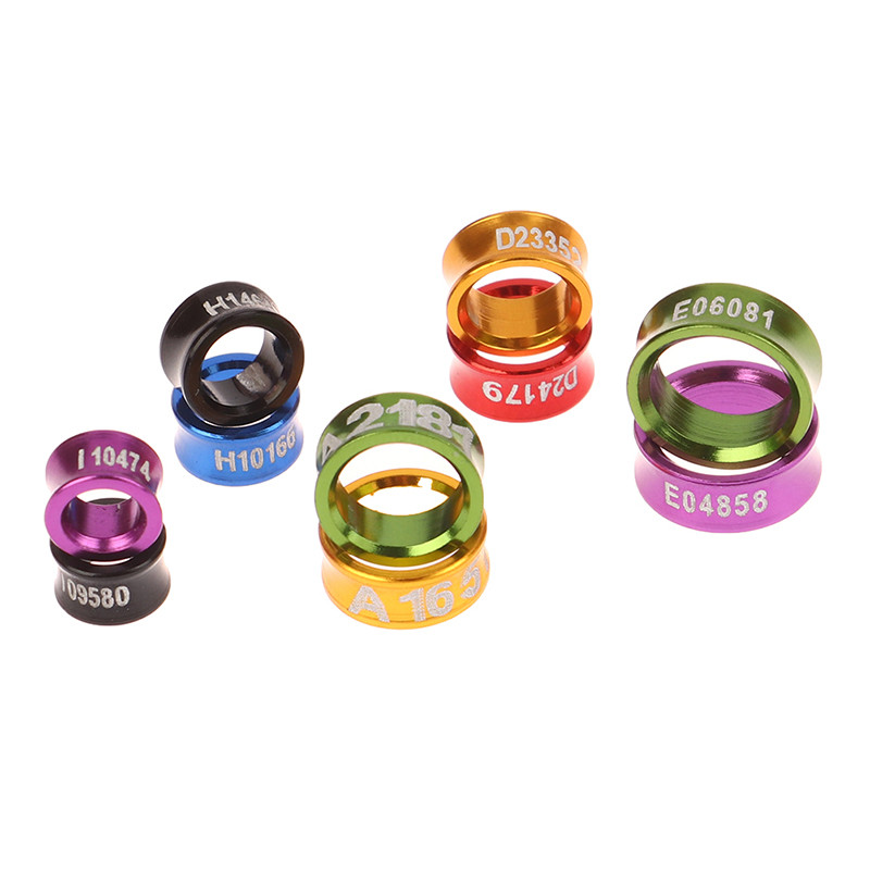 10 buc Inele din aluminiu pentru picioare de papagal Inele pentru picior de porumbel pentru identificare de hrănire pentru păsări, instrumente de antrenament pentru zbor în aer liber, provizii pentru păsări