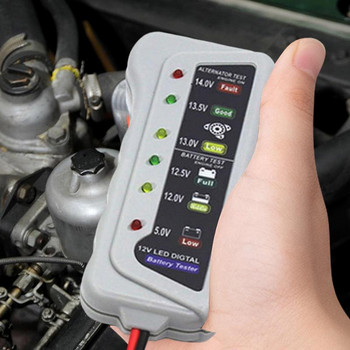 Car Battery Checker Auto Battery Analyzer Εργαλείο μπαταρίας αυτοκινήτου Έλεγχος μπαταρίας με ένδειξη LED Διαγνωστικό εργαλείο Αξεσουάρ αυτοκινήτου
