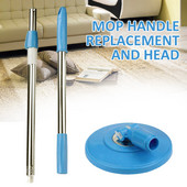 Înlocuire mâner pentru stâlp de mop cu rotire pentru podea, cu rotație de 360 de grade, stâlp pentru mop, fără pedală, versiunea Kit de instrumente de curățare a mânerului
