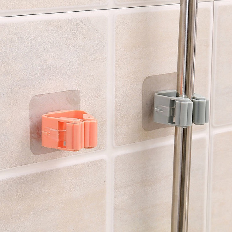 Mop dodaci Traceless Swabs Clip Bez rupa Viseća metla Tack Ljepljiva kuka Stega Jaka toaletna polica na zidu