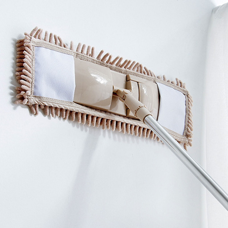 Spălare rotativă 360 Mop plat Mop pivotant Pânză de uz casnic pentru curățarea podelei umede și uscate Tampoane rapide Carcasă Mop și găleți cu centrifugare uscată