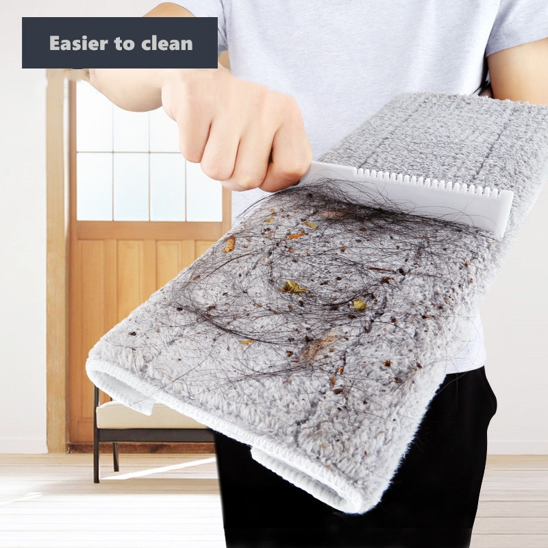 Tampoane pentru mop Înlocuiește pânza Mop plat Tip clemă Fibră superfină Absorbție de apă Cap mop prins Clip pentru pat plat 22*38cm