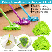 Mop de curățare triunghiular rotativ de 180 de grade Mini mop de curățare reglabil în cameră Perie de curățare a podelei de bucătărie Mop de curățare leneș