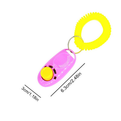 1 buc. Clicker de dresaj de câini pentru pisici pentru animale de companie din plastic pentru câini noi pentru antrenament pentru clicuri, curea prea reglabilă pentru încheietura mâinii, breloc pentru chei, fluier pentru câini