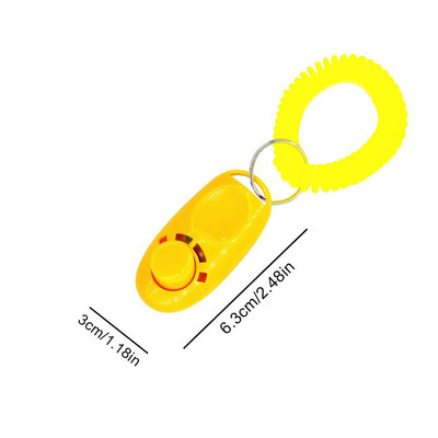 1 buc. Clicker de dresaj de câini pentru pisici pentru animale de companie din plastic pentru câini noi pentru antrenament pentru clicuri, curea prea reglabilă pentru încheietura mâinii, breloc pentru chei, fluier pentru câini