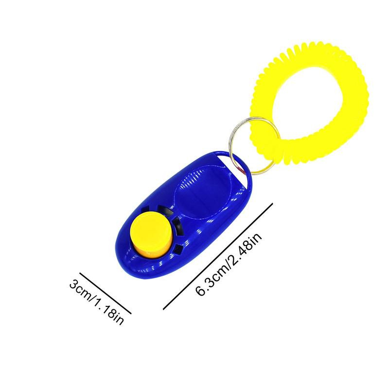 1 buc. Clicker de dresaj de câini pentru pisici pentru animale de companie din plastic pentru câini noi pentru antrenament pentru clicuri, curea prea reglabilă pentru încheietura mâinii, breloc pentru chei, fluier pentru câini