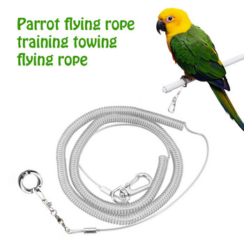 Λουρί 3 μέτρων για Macaw Anti Bite Flying Training Rope with Leg Ring Parrot Outdoor Ultra Light Cockatiel Flexible Bird Harness