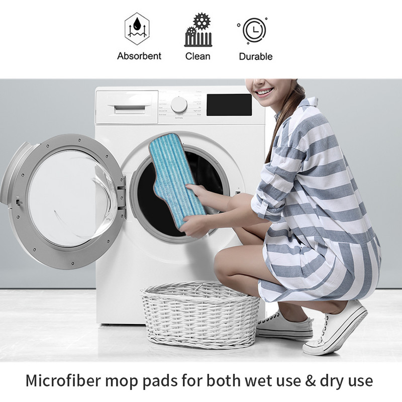 3 БР. Сменете главата на мопа за парна бърсачка Кърпа за почистване на подове Микрофибърни самоизцеждащи се подложки за пране на домашни парцали Различни мопове