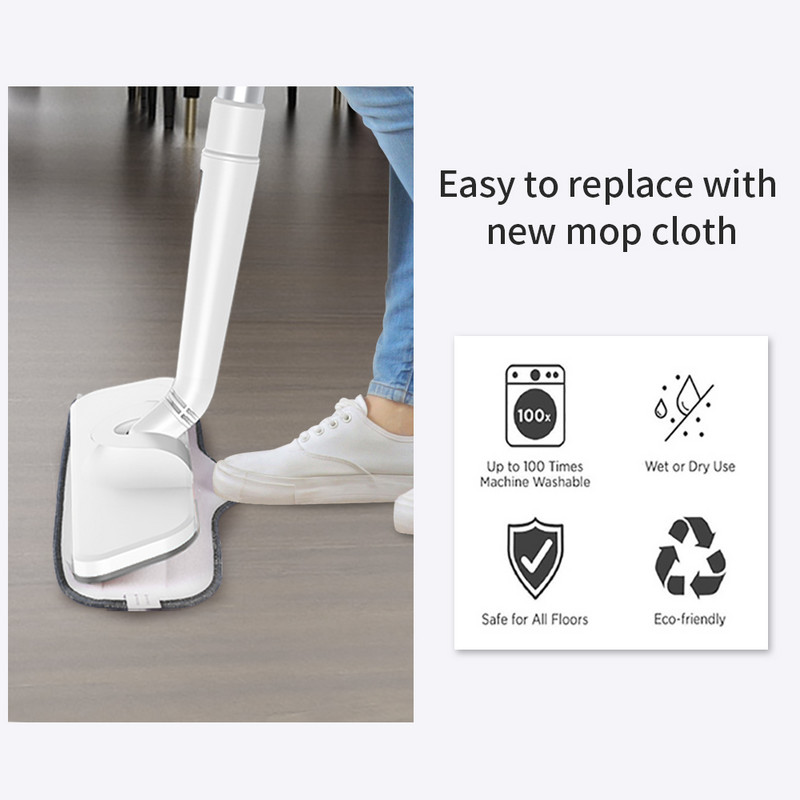3 БР. Сменете главата на мопа за парна бърсачка Кърпа за почистване на подове Микрофибърни самоизцеждащи се подложки за пране на домашни парцали Различни мопове