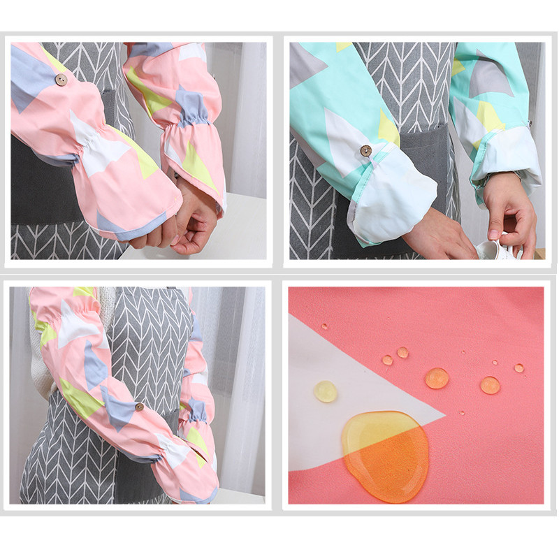 Tacâmuri Bandere de protecție pentru muncă, mâneci lungi, impermeabile, anti-murdare, pentru bărbați, femei, bucătărie, pentru gătit, pentru braț, manșete rezistente la ulei