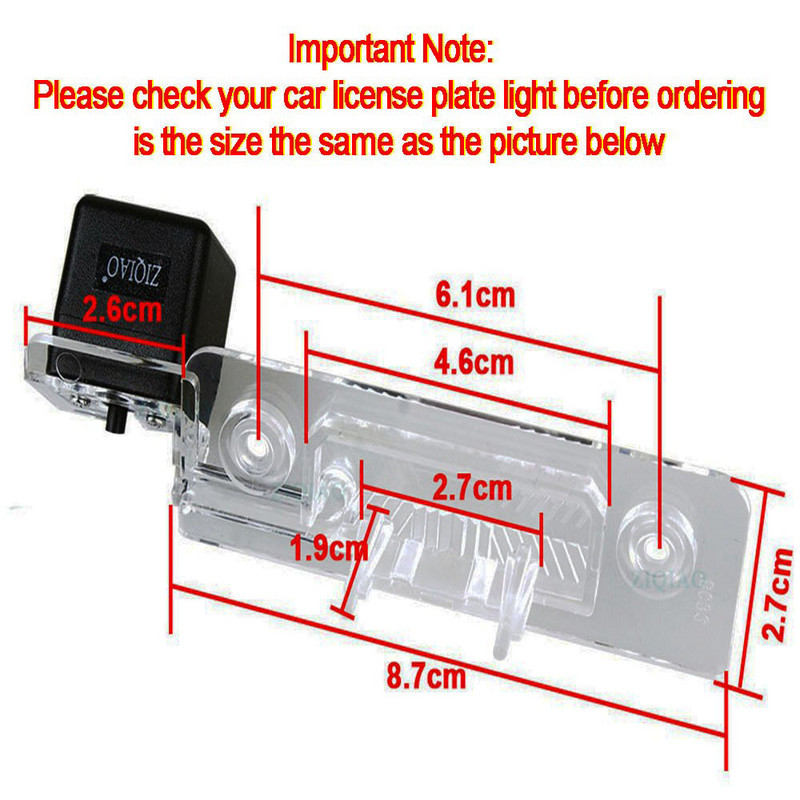 ZIQIAO pentru Skoda Octavia A5 2008-2014 Accesorii pentru iluminarea plăcuței Cameră spate HD HS086