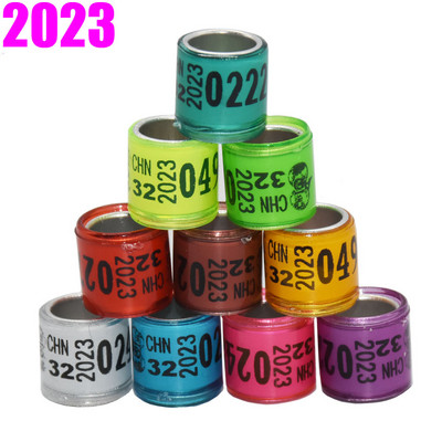 50 Pcs 2023 Multicolor Pigeon Foot Ring With Word Earrings Quality Durable Bird Ring Racing Pigeon Foot Ring Bird Tools