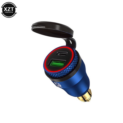 Univerzális vízálló 30W QC3.0 USB Type C PD gyorstöltő tápadapter Hella DIN dugós aljzat BMW Ducati Triumph motorkerékpárhoz