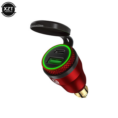Univerzális vízálló 30W QC3.0 USB Type C PD gyorstöltő tápadapter Hella DIN dugós aljzat BMW Ducati Triumph motorkerékpárhoz