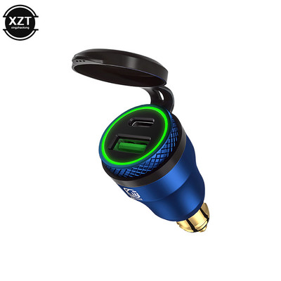Univerzális vízálló 30W QC3.0 USB Type C PD gyorstöltő tápadapter Hella DIN dugós aljzat BMW Ducati Triumph motorkerékpárhoz