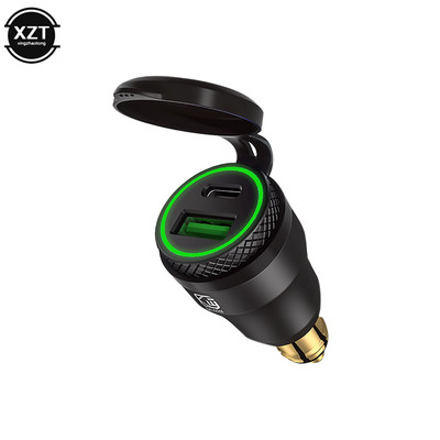 Univerzális vízálló 30W QC3.0 USB Type C PD gyorstöltő tápadapter Hella DIN dugós aljzat BMW Ducati Triumph motorkerékpárhoz