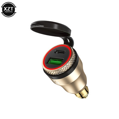 Univerzális vízálló 30W QC3.0 USB Type C PD gyorstöltő tápadapter Hella DIN dugós aljzat BMW Ducati Triumph motorkerékpárhoz