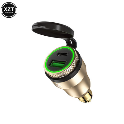 Univerzális vízálló 30W QC3.0 USB Type C PD gyorstöltő tápadapter Hella DIN dugós aljzat BMW Ducati Triumph motorkerékpárhoz