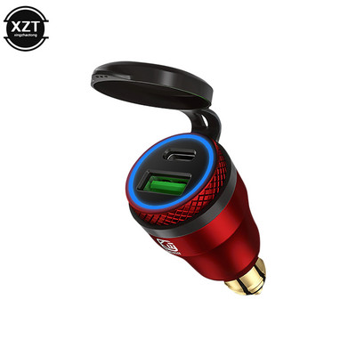 Univerzális vízálló 30W QC3.0 USB Type C PD gyorstöltő tápadapter Hella DIN dugós aljzat BMW Ducati Triumph motorkerékpárhoz