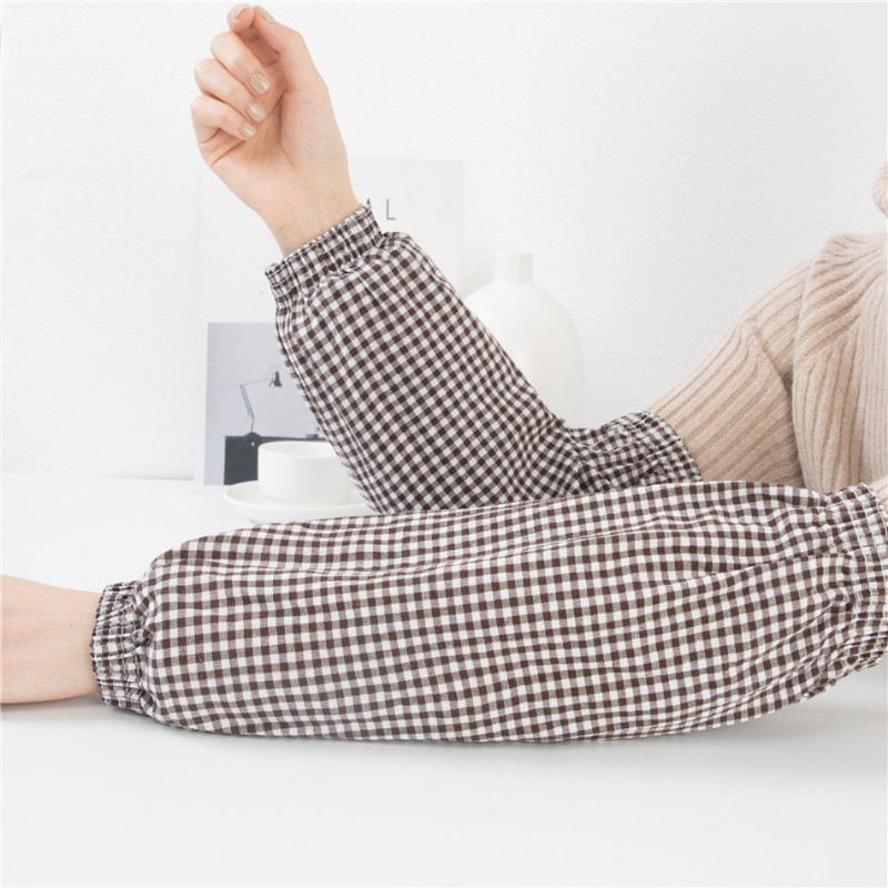 Mâneci din bumbac pur pentru adulți, lungi, de primăvară și vară, mâneci de braț pentru bărbați și femei, care îngroșează mânecile de lucru