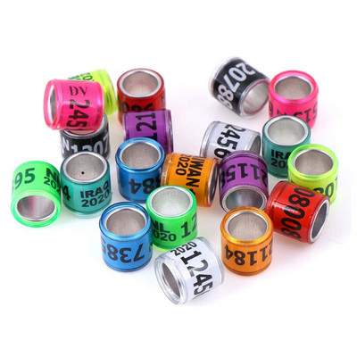 20 buc. Inel pentru picior de porumbel de dresaj, benzi din plastic și aluminiu pentru picioare de păsări pentru pui Bantam Finch Porumbel Iubire Prepeliță Păsări mici 8mm