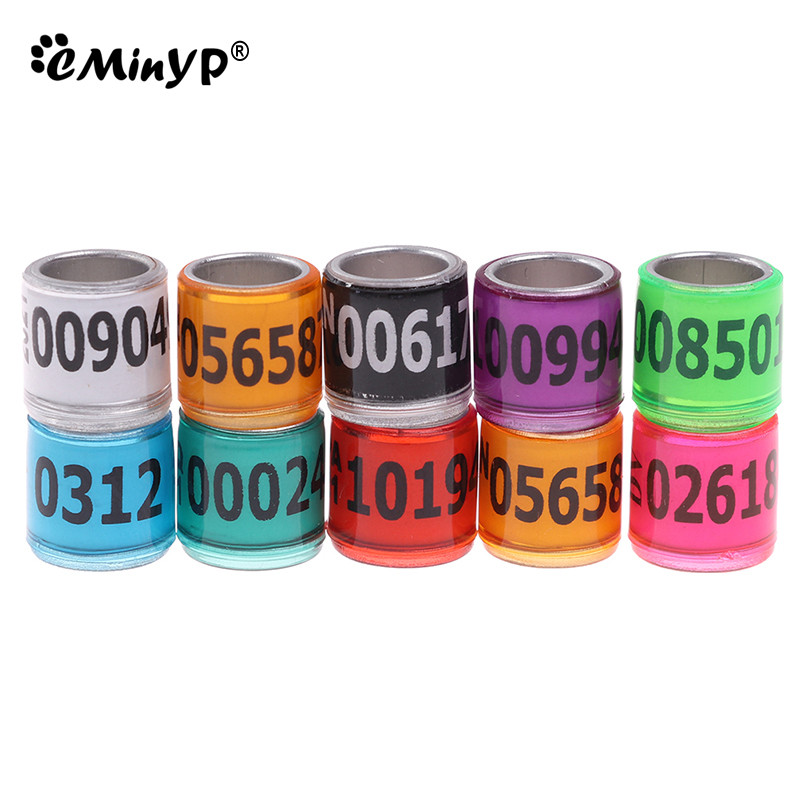 20 buc. Inel pentru picior de porumbel de dresaj, benzi din plastic și aluminiu pentru picioare de păsări pentru pui Bantam Finch Porumbel Iubire Prepeliță Păsări mici 8mm