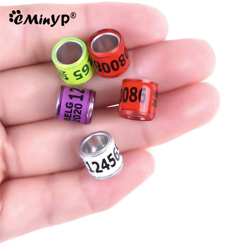 20 buc. Inel pentru picior de porumbel de dresaj, benzi din plastic și aluminiu pentru picioare de păsări pentru pui Bantam Finch Porumbel Iubire Prepeliță Păsări mici 8mm