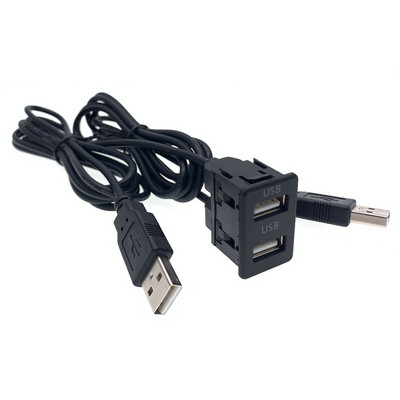 Autopikendus DIY armatuur, süvistatav 3,5 mm AUX C-tüüpi USB-pordi lülitipaneeli kaabli adapter Volkswagen Toyota Mitsubishi jaoks